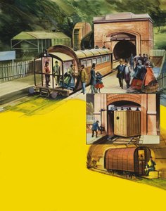 Eisenbahnszene von English School
