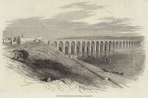 Eisenbahnviadukt über den Tweed bei Berwick (Stich)