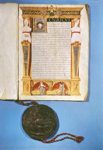 Ratifizierung des Vertrags von Ardres durch Heinrich VIII. (1491-1547), 17. Juli 1546