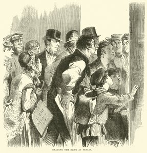 Zeitungslesen in Berlin, November 1870 von English School