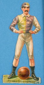 Bereit für alles?, Ausschneidefigur eines Fußballspielers, 1880er-90er von English School