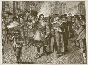 Empfang von Monck in der City of London, Illustration aus Cassells Illustrierter Geschichte Englands