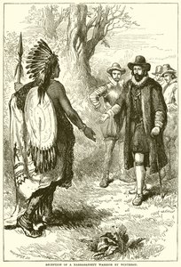 Empfang eines Narragansett-Kriegers durch Winthrop von English School