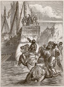 Empfang des Kaisers Sigismund, Illustration aus Cassells Illustrierter Geschichte Englands