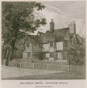 Rektoratsgebäude in Newington Butts, Southwark, London, von Südosten