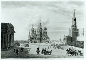 Roter Platz, Moskau, aus The Character of the Russians and a Detailed History of Muscovy von Robert Lyall, veröffentlicht 1823 von English School