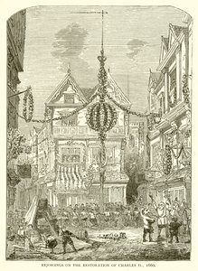Freudenfeiern zur Wiederherstellung von Karl II., 1660 von English School