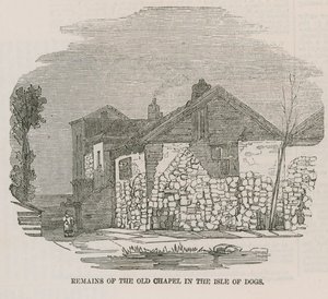 Überreste der alten Kapelle auf der Isle of Dogs