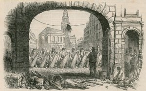 Neupflasterung des Strandes, London