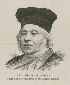 Reverend Dr. N M Adler, Oberrabbiner der Juden des Britischen Empire von English School