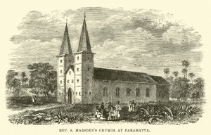 Pfarrer S. Marsdens Kirche in Paramatta von English School