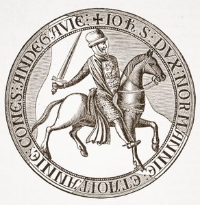 Rückseite des Siegels von König John von English School