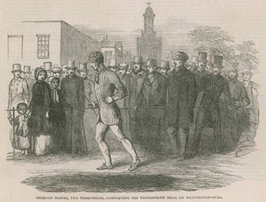 Richard Manks, der Fußgänger, beendet seine tausendste Meile auf dem Kennington Oval