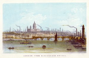 Fluss Themse: London von der Blackfriars Bridge