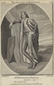 Robert Bensley als Harold in Die Schlacht von Hastings von English School