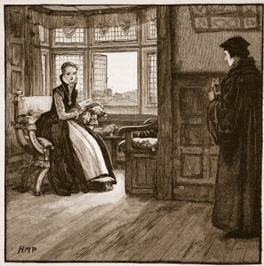 Roger Aschams Besuch bei Lady Jane Grey, Illustration aus Cassells Illustrierter Geschichte Englands