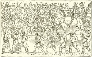 Römische Soldaten und barbarische Gefangene