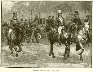 Rotten Row im Jahr 1830 von English School