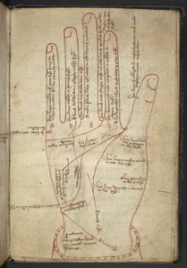 Royal MS 12 C XII f.107r Hände lesen, in einer mittelalterlichen Sammlung
