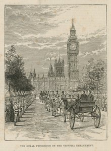 Königliche Prozession am Victoria Embankment