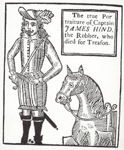 Royalistischer Straßenräuber James Hind (Stich) von English School