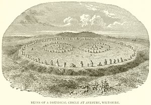 Ruinen eines druidischen Kreises in Avebury, Wiltshire