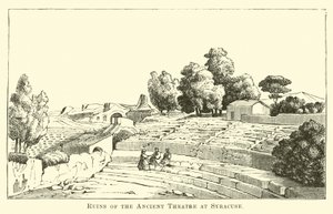 Ruinen des antiken Theaters in Syrakus