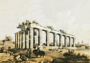 Ruinen des Tempels in Korinth