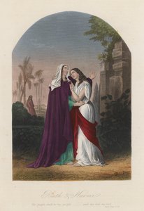 Ruth und Naomi (farbige Gravur)