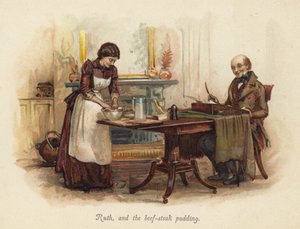 Ruth und der Rindfleischpudding (Chromolitho)