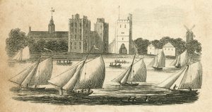 Segelwettkampf auf der Themse (Stich) von English School