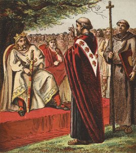 Heiliger Augustinus und die Sachsen, veröffentlicht 1890 von English School