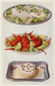 Lachs-Mayonnaise; Hummersalat; Fischsoufflé