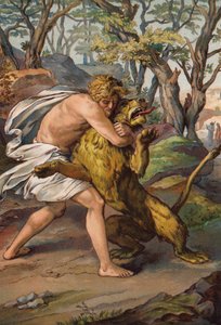 Samson tötet den Löwen von English School