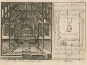 Gerüst in der Westminster Hall