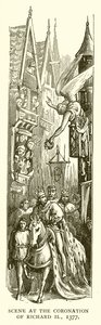Szene bei der Krönung von Richard II., 1377 von English School