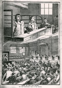Szene im Old Bailey: Der sensationellste Prozess des Jahrhunderts - Oscar Wilde von English School