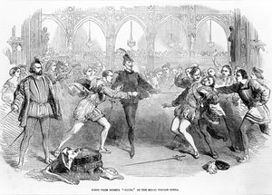 Szene aus Spohrs Faust an der Royal Italian Opera, 1852 von English School