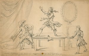 Szene aus Sylvester Daggerwood von George Coleman dem Jüngeren von English School