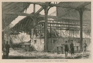 Ort der Explosion am Victoria-Bahnhof am vergangenen Dienstagmorgen, 1884