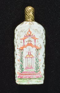 Duftflasche verziert mit einer Pagode