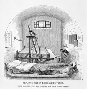 Einzelzelle im Pentonville-Gefängnis, aus The Criminal Prisons of London and Scenes of Prison Life von Henry Mayhew (1812-87) und John Binny, 1862 von English School