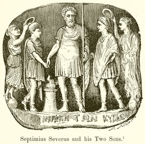 Septimius Severus und seine zwei Söhne von English School