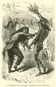 Schlangen- und Biber-Tanz der Indianer von English School