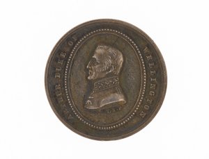 Silbermedaille zur Erinnerung an den Tod des Herzogs von Wellington, 1852