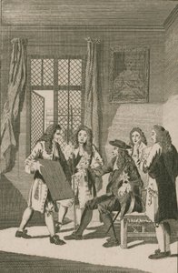 Sir Christopher Wren präsentiert König Charles II. seinen Plan zum Wiederaufbau der Stadt London von English School