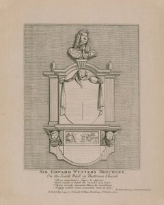 Sir Edward Wynters Denkmal, an der Südwand in der Battersea Kirche von English School