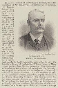 Sir Francis Evans, neuer Abgeordneter für Southampton (Stich) von English School