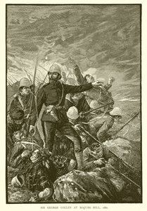 Sir George Colley am Majuba Hill, 1881 von English School