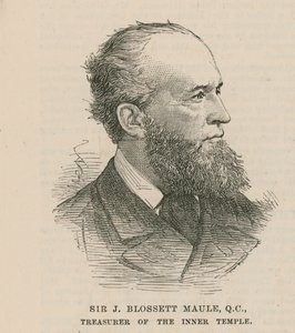 Sir J Blossett Maule, Schatzmeister des Inner Temple
